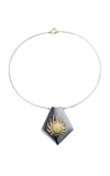 Renato Cipullo Hematite Blaze Necklace In Gray