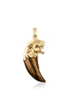 Renato Cipullo Tiger's Eye Giaguaro Pendant In Gold