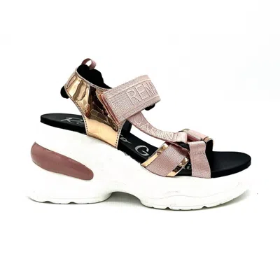 Renato Garini® Women's Dmd Hybrid Sandal Sneaker In Gold/pink In Multi