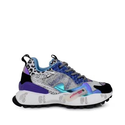 Renato Garini® Women's Round Toe Pattern Sneaker In Blue Multi