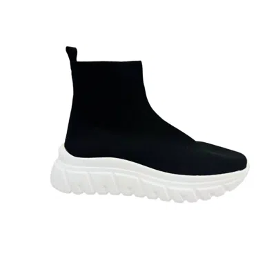 Renato Garini® Women's Stretch High Top Sneaker In Black