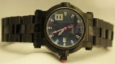 Pre-owned Renato Women's Beauty Swiss Quartz Black Mop Stainless Steel Bracelet Watch