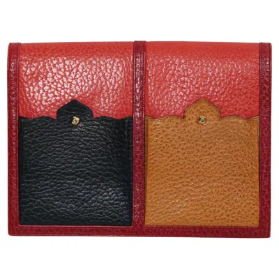 Pre-owned Renaud Pellegrino 1990's  Textured Leather Convertible Shoulder Clutch Bag In Brown