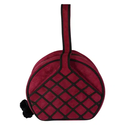 Pre-owned Renaud Pellegrino Renaud Pelligrino Rasberry Suede And Soutache Bag In Red