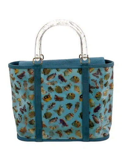 Pre-owned Renaud Pellegrino Top Handle Bag In Blue