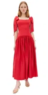 Rendoll Tie Bow Drop Waist Dress Red In Red