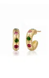 Rene Barnes Honey 14k Yellow Gold Hoops