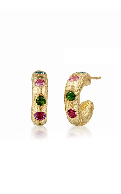 Rene Barnes Honey 14k Yellow Gold Hoops In Gold