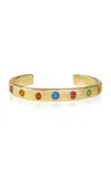 Rene Barnes Queen Ii 14k Yellow Gold Multi-stone Cuff