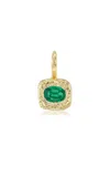 Rene Barnes Reverie 14k Yellow Gold Diamond; Emerald Pendant