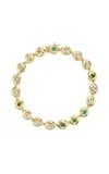Rene Barnes Reverie Ii 14k Yellow Gold Multi-gem Tennis Bracelet