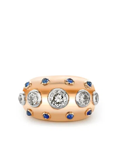 René Boivin 18kt Rose Gold Retro Boivin Bombe Ring In Diamond