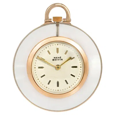 Pre-owned René Boivin Art Deco  Gold And Rock Crystal Pendant Watch In Multi