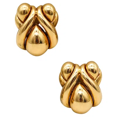 Pre-owned René Boivin Rene Boivin Paris 1970 Puffed Bulbous Clips On Earrings In 18kt Yellow Gold