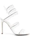 René Caovilla 100mm Chandelier Sandals In White