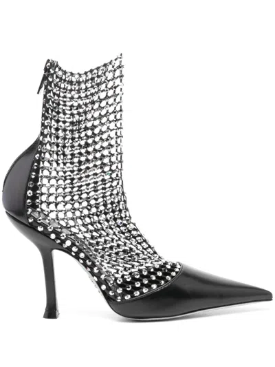 René Caovilla 105mm Crystal-embellished Pumps In Black