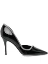 René Caovilla 100mm Onda Pumps In Black