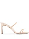 René Caovilla 100mm Satin Strass Mules In Neutrals