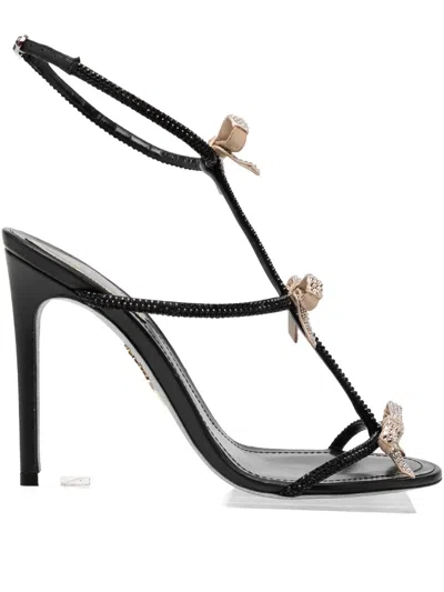 René Caovilla 105mm Caterina Heeled Sandals In Black