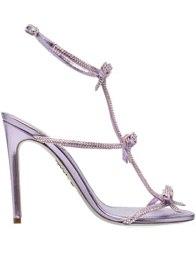 René Caovilla 105mm Caterina Heeled Sandals In Purple