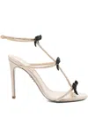 René Caovilla 105mm Caterina Sandals In Neutral
