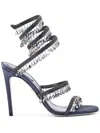 René Caovilla 105mm Chandelier Sandals In Grau