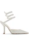 René Caovilla 105mm Cleo Pumps In Neutrals