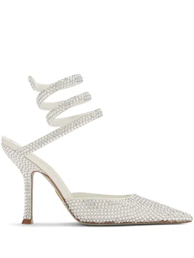 René Caovilla 105mm Cleo Pumps In Neutrals