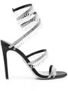 René Caovilla Chandelier 105 Rhinestone Embellished Sandals In Black