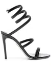 René Caovilla Rene Caovilla Womens Black Juniper 105 Coiled-strap Leather Heeled Sandals In Black