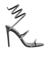 René Caovilla 105mm Cleo Sandals In Black