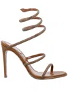 René Caovilla Womens Cleo Ii 105 Crystal-embellished Leather Heeled Sandals Brow In Brown