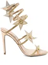 René Caovilla Stiletto High Heel Sandals In Gold