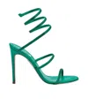 René Caovilla Cleo Emerald Green Sandal With Crystals 105 In Green
