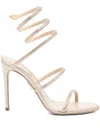 René Caovilla 105mm Cleo Sandals In Neutral
