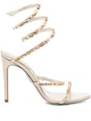 René Caovilla 105mm Cleo Sandals In Neutral