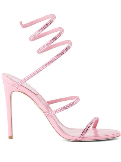 René Caovilla 105mm Cleo Sandals In Pink