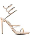 René Caovilla 105mm Cleo Sandals In Silver