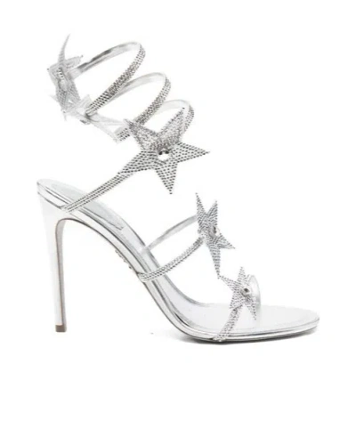 René Caovilla 105mm Cleo Sandals In White