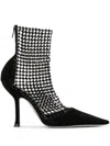 René Caovilla 105mm Galaxia Boots In Black
