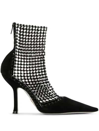 René Caovilla 105mm Galaxia Boots In Black