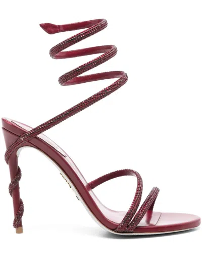 René Caovilla Heeled Sandals Rene Caovilla Woman Color Burgundy In Red