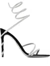 René Caovilla 105mm Margot Spiral-embellished Sandals In Black