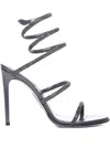 René Caovilla 105mm Rhinestone-embellished Sandals In Black