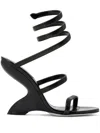 René Caovilla 105mm Symphony Leather Sandals In Black