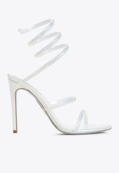 René Caovilla 110 Cleo Crystal-embellished Heeled Sandals In White