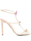 René Caovilla Caterina 100mm Leather Sandals In Multi