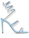 René Caovilla Chandelier 105mm Crystal-embellished Sandals In Blue
