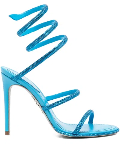 René Caovilla 110mm Crystal-embellished Spiral-wrap Sandals