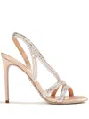 René Caovilla Crystal-embellished Sandals In Neutrals
